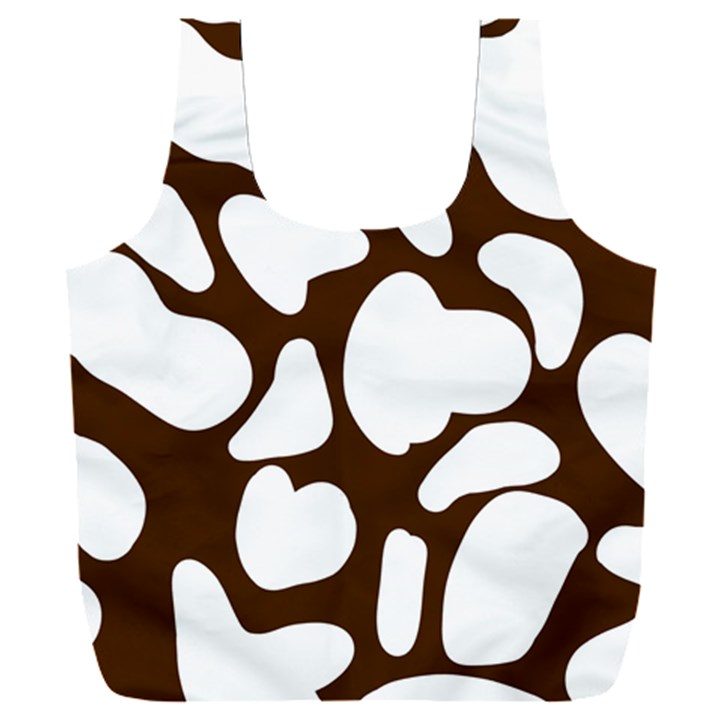 Brown white cow Full Print Recycle Bag (XXL)