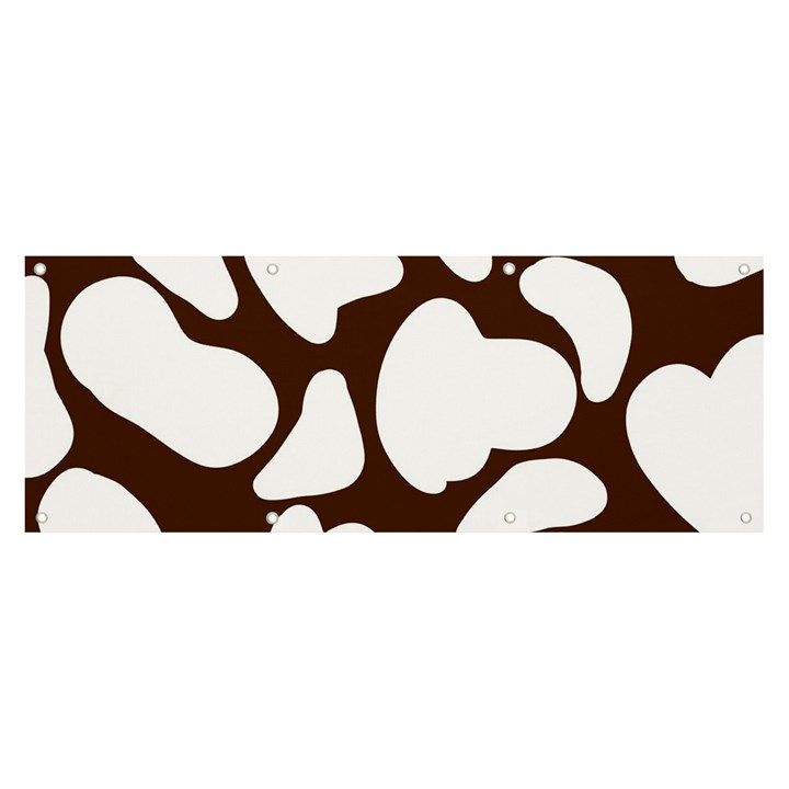 Brown white cow Banner and Sign 8  x 3 