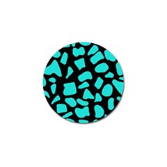 Blue Neon Cow Background   Golf Ball Marker by ConteMonfrey