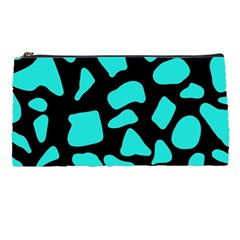 Blue Neon Cow Background   Pencil Case by ConteMonfrey