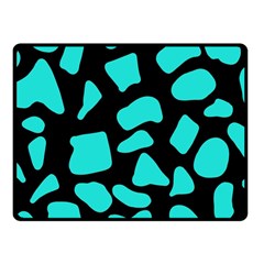 Blue Neon Cow Background   Fleece Blanket (small) by ConteMonfrey