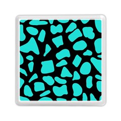 Blue Neon Cow Background   Memory Card Reader (square) by ConteMonfrey