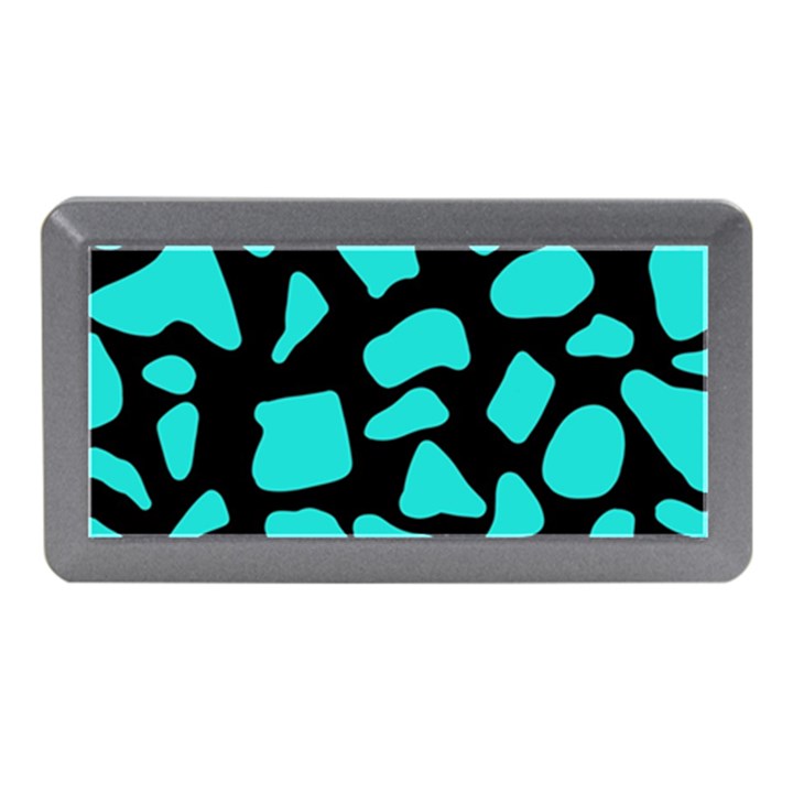 Blue Neon Cow Background   Memory Card Reader (Mini)