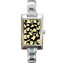 Cow Yellow Black Rectangle Italian Charm Watch by ConteMonfrey