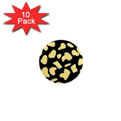 Cow Yellow Black 1  Mini Magnet (10 Pack)  by ConteMonfrey