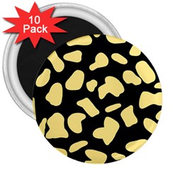 Cow Yellow Black 3  Magnets (10 Pack)  by ConteMonfrey