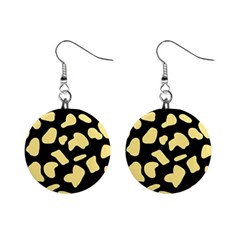 Cow Yellow Black Mini Button Earrings by ConteMonfrey