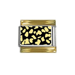 Cow Yellow Black Gold Trim Italian Charm (9mm) by ConteMonfrey