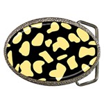 Cow yellow black Belt Buckles Front