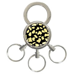 Cow Yellow Black 3-ring Key Chain by ConteMonfrey