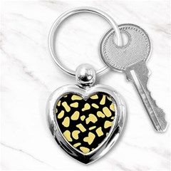 Cow Yellow Black Key Chain (heart) by ConteMonfrey