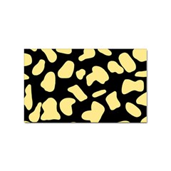 Cow Yellow Black Sticker (rectangular)