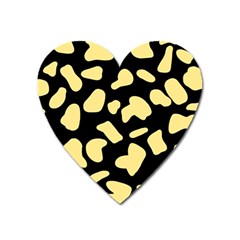 Cow Yellow Black Heart Magnet by ConteMonfrey