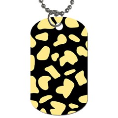 Cow Yellow Black Dog Tag (two Sides) by ConteMonfrey