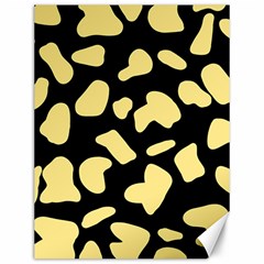 Cow Yellow Black Canvas 12  X 16  by ConteMonfrey