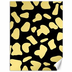 Cow Yellow Black Canvas 36  X 48  by ConteMonfrey