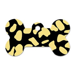 Cow Yellow Black Dog Tag Bone (one Side) by ConteMonfrey