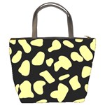 Cow yellow black Bucket Bag Back