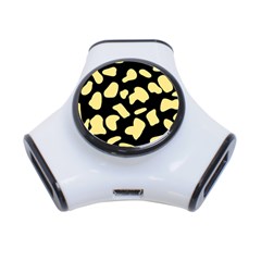 Cow Yellow Black 3-port Usb Hub by ConteMonfrey