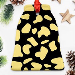 Cow Yellow Black Bell Ornament (two Sides) by ConteMonfrey