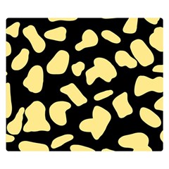 Cow Yellow Black Double Sided Flano Blanket (small)  by ConteMonfrey