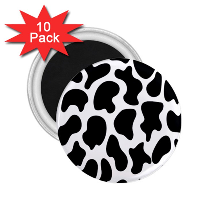 Cow black and white spots 2.25  Magnets (10 pack) 