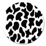 Cow black and white spots Magnet 5  (Round) Front