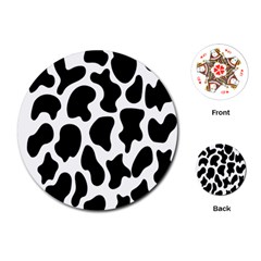 Cow Black And White Spots Playing Cards Single Design (round) by ConteMonfrey