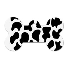 Cow Black And White Spots Dog Tag Bone (one Side) by ConteMonfrey