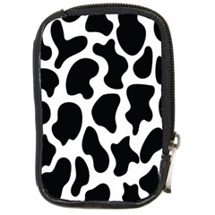 Cow Black And White Spots Compact Camera Leather Case by ConteMonfrey