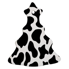 Cow Black And White Spots Christmas Tree Ornament (two Sides) by ConteMonfrey