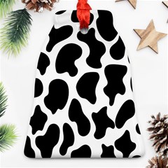 Cow Black And White Spots Bell Ornament (two Sides) by ConteMonfrey