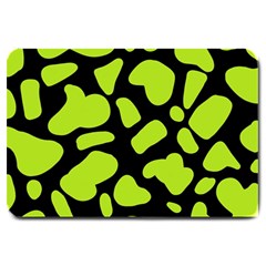 Neon Green Cow Spots Large Doormat by ConteMonfrey