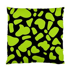 Neon Green Cow Spots Standard Cushion Case (two Sides) by ConteMonfrey