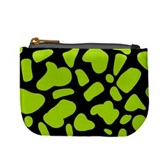 Neon Green Cow Spots Mini Coin Purse by ConteMonfrey