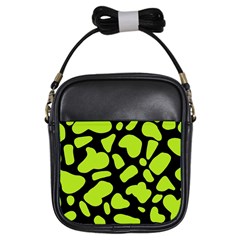 Neon Green Cow Spots Girls Sling Bag by ConteMonfrey