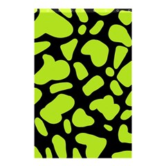 Neon Green Cow Spots Shower Curtain 48  X 72  (small)  by ConteMonfrey