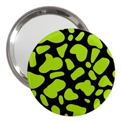 Neon Green Cow Spots 3  Handbag Mirrors by ConteMonfrey