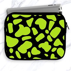 Neon Green Cow Spots Apple Ipad 2/3/4 Zipper Cases by ConteMonfrey