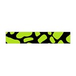 Neon green cow spots Flano Scarf (Mini) Back