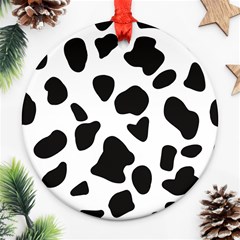 Black And White Spots Ornament (round) by ConteMonfrey