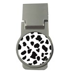 Black and white spots Money Clips (Round)  Front