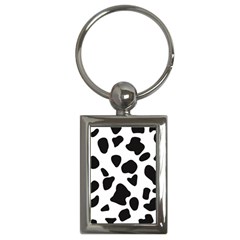 Black And White Spots Key Chain (rectangle) by ConteMonfrey