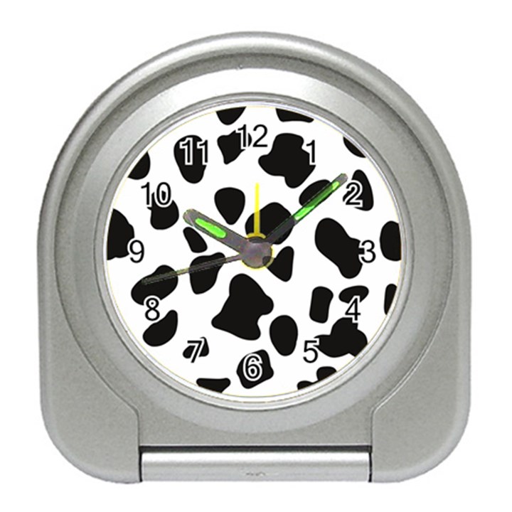 Black and white spots Travel Alarm Clock