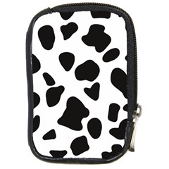 Black And White Spots Compact Camera Leather Case by ConteMonfrey