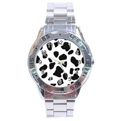 Black And White Spots Stainless Steel Analogue Watch by ConteMonfrey