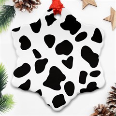 Black And White Spots Ornament (snowflake) by ConteMonfrey