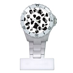 Black And White Spots Plastic Nurses Watch by ConteMonfrey