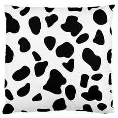 Black And White Spots Large Flano Cushion Case (one Side) by ConteMonfrey