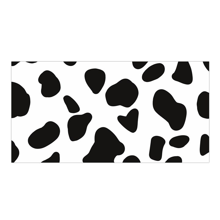 Black and white spots Satin Shawl 45  x 80 